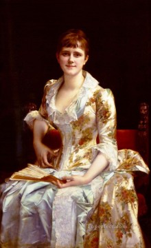 アレクサンドル・カバネル Painting - 若い女性のアカデミズムの肖像 アレクサンドル・カバネル